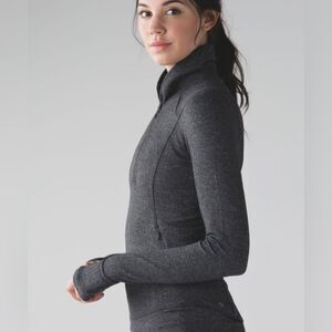 Lululemon Athletica Think Fast Cowl Neck Half Zip Pullover Size 8